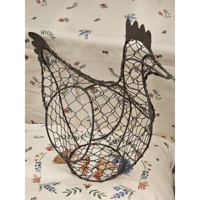 Hnědý drátěný dekorační košík slepička Chicken 37*16*32 cm – Zbozi.Blesk.cz