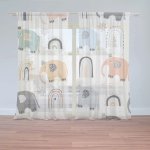 Záclony Animovaní sloni: 2 ks - 150x250 cm - Sablio – Hledejceny.cz