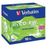 Verbatim CD-RW 700MB 8-12x, jewel, 10ks (43148) – Zboží Živě