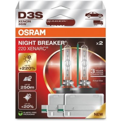 Osram xenonová výbojka D3S XENARC NIGHT BREAKER LASER +220% BOX – Zbozi.Blesk.cz