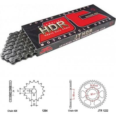 JT Chain Řetězová sada Honda CB 125 R 21-25 | Zboží Auto
