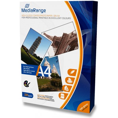 MediaRange A4, 220 g, 100 listů – Zboží Živě