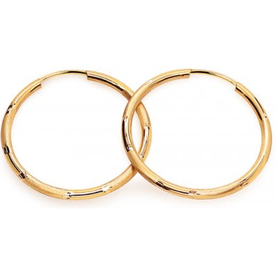 iZlato Forever zlaté matované kruhy IZ24859 – Zboží Mobilmania