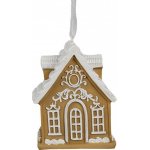 Závěsná vánoční ozdoba perníková chaloupka Gingerbread House - 6*4*7 cm - Clayre & Eef – Hledejceny.cz