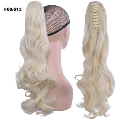 Girlshow Culík, cop na skřipci - vlnitý 55 cm F60/613 (melír ledové blond v beach blond) – Hledejceny.cz