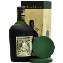 Diplomatico Reserva Exclusiva 12y 40% 0,7 l (dárkové balení 4 podtácky)