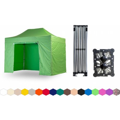 TENTino SMALL HEXAGON 3x4,5 m 13A - SVĚTLE ZELENÁ – Hledejceny.cz