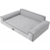 Pelíšek pro psy Hobbydog Ortopedický GLAMOUR Bed Sofa Eco Linen Cushion XL LIGHT Šedá INARII