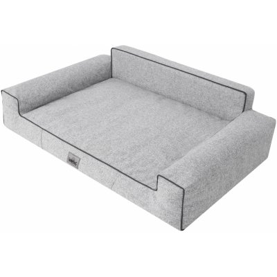 Hobbydog Ortopedický GLAMOUR Bed Sofa Eco Linen Cushion XL LIGHT Šedá INARII