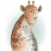 Plakát Plakát Žirafí maminka s dítětem