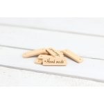 Pro Háčkování Hand made štítek obdélník přírodní béžový – Zboží Dáma