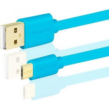 Axagon BUMM-AM02QL Micro USB, 2A, 0,2m, modrý