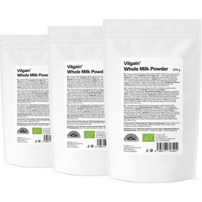 Vilgain Sušené mléko plnotučné BIO 3 x 250 g – Zboží Dáma