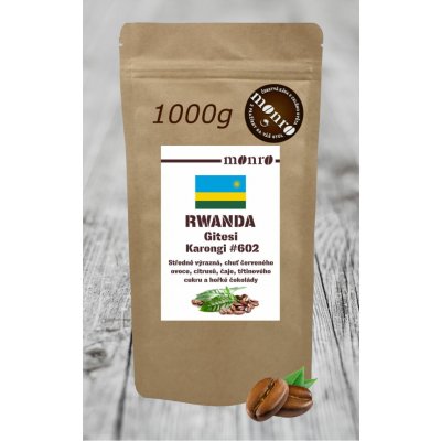 Monro Káva Rwanda Gitesi Karongi #602 káva 100% Arabika zrnková 1 kg – Hledejceny.cz
