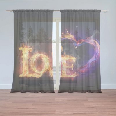 Sablio Záclony Love: 2ks 150x250cm – Hledejceny.cz