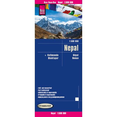 Reise Know-How Verlag mapa Nepal 1:500 t. voděodolná – Zboží Dáma