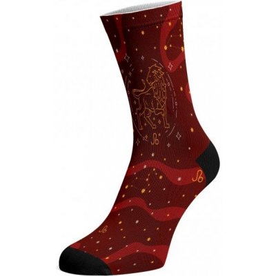 Walkee barevné ponožky Znamení zvěrokruhu Lev Červená