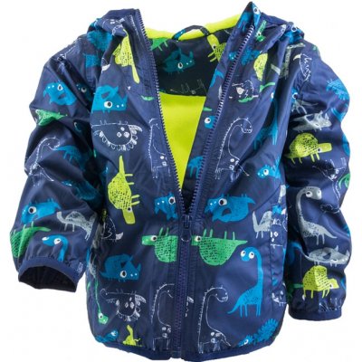 Pidilidi Chlapecká jarní/podzimní bunda s potiskem a kapucí Pidilidi modrá – Zboží Mobilmania