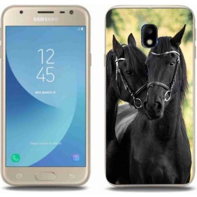 Pouzdro mmCase Gelové Samsung Galaxy J3 2017 - dva černí koně – Zboží Mobilmania