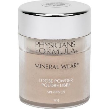 Physicians Formula Mineral Wear jemný sypký pudr pro rozjasnění pleti SPF15 Creamy Natural 12 g