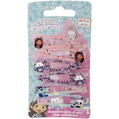 Cerdá Sponky do vlasů s Gábi a kočičkami, 6 ks, Gábinin kouzelný domek – Zboží Dáma