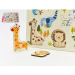 Teddies vkládačka/puzzle deskové obrysové zoo dřevo 30x21cm ve fólii – Hledejceny.cz