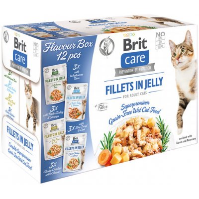 Brit Care Cat GF Jelly Pouch ADULT Flavour Box 12 x 85 g