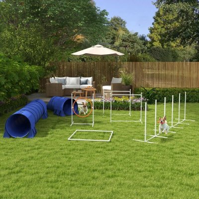 PawHut Sada pro agility, 7 výškově nastavitelných překážek – Hledejceny.cz