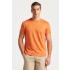 Pánské Tričko Gant tričko Linen Regular oranžová