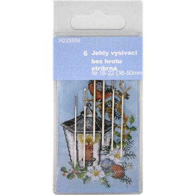 Jehly pro ruční vyšívání - tupé (6ks) – Zboží Dáma