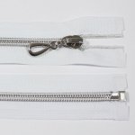 Zip spirálový 6mm délka 70cm, barva 101 (dělitelný) se stříbrnými zoubky – Hledejceny.cz
