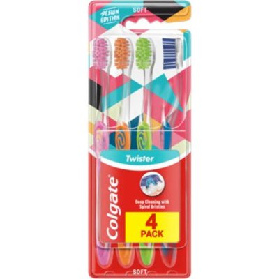 Colgate Twister Design Edition Měkký 4 ks – Zboží Mobilmania