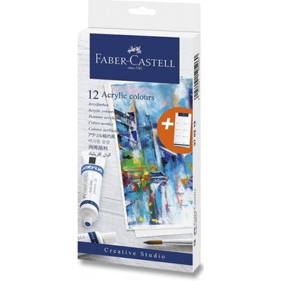 Faber-Castell akrylové barvy 12 ks, tuba 20 ml 379212