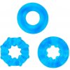 BASIC X Erekční kroužky nevibrační modré 3 ks