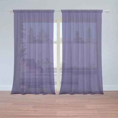 Sablio Záclony Fialová: 2ks 150x250cm – Zboží Mobilmania