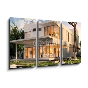 Obraz 3D třídílný - 90 x 50 cm - The dream house Dům snů