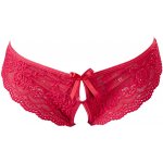 Cottelli Lingerie Krajkové kalhotky s otevřeným rozkrokem Černá – Zboží Dáma