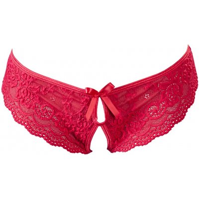 Cottelli Lingerie Krajkové kalhotky s otevřeným rozkrokem Černá – Zboží Dáma