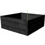 Barigadi Vyvýšený záhon betonový 200x200 x 75 cm, dřevo, antracit – Hledejceny.cz