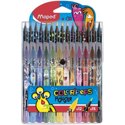 Maped Color'Peps Monster 0081/9984718 12 ks + 15 ks – Sleviste.cz