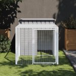 Petrashop kurník s výběhem šedý pozink 110 x 201 x 110 cm – Sleviste.cz