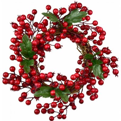 DOMMIO Věneček proutěný s červenými bobulemi 30 cm – Hledejceny.cz