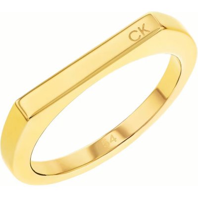 Calvin Klein Nadčasový pozlacený prsten Faceted 35000188 – Hledejceny.cz