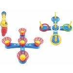 Teddies Házecí hra plast kříž s kruhy + košíčky s míčky – Zboží Mobilmania
