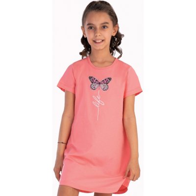 Dívčí noční košilka s motýlkem 1F0827 oranžová – Zboží Dáma