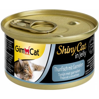 GimCat ShinyCat v želé Tuňák s krevetami 24 x 70 g