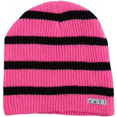 NEFF DAILY STRIPE beanie PINK black – Hledejceny.cz