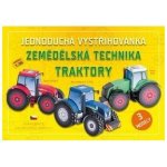 zemědělská technika traktory jednoduchá vystřihovánka – Zboží Mobilmania