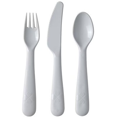 Levnoshop NÁDOBÍ PLASTOVÉ PRO DĚTI příbory šedé 18 ks – Sleviste.cz