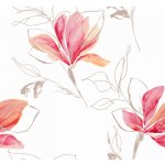 Výprodej Dekorační látky, OXY Magnolie, červená, 150 cm 150 x 150 cm – Sleviste.cz